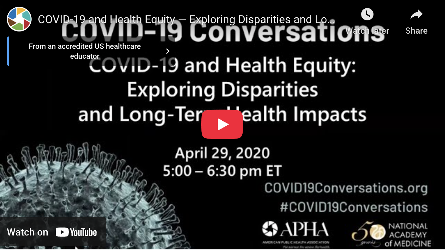 COVID-19 and Health Equity — Exploring Disparities and Long-Term Health Impacts