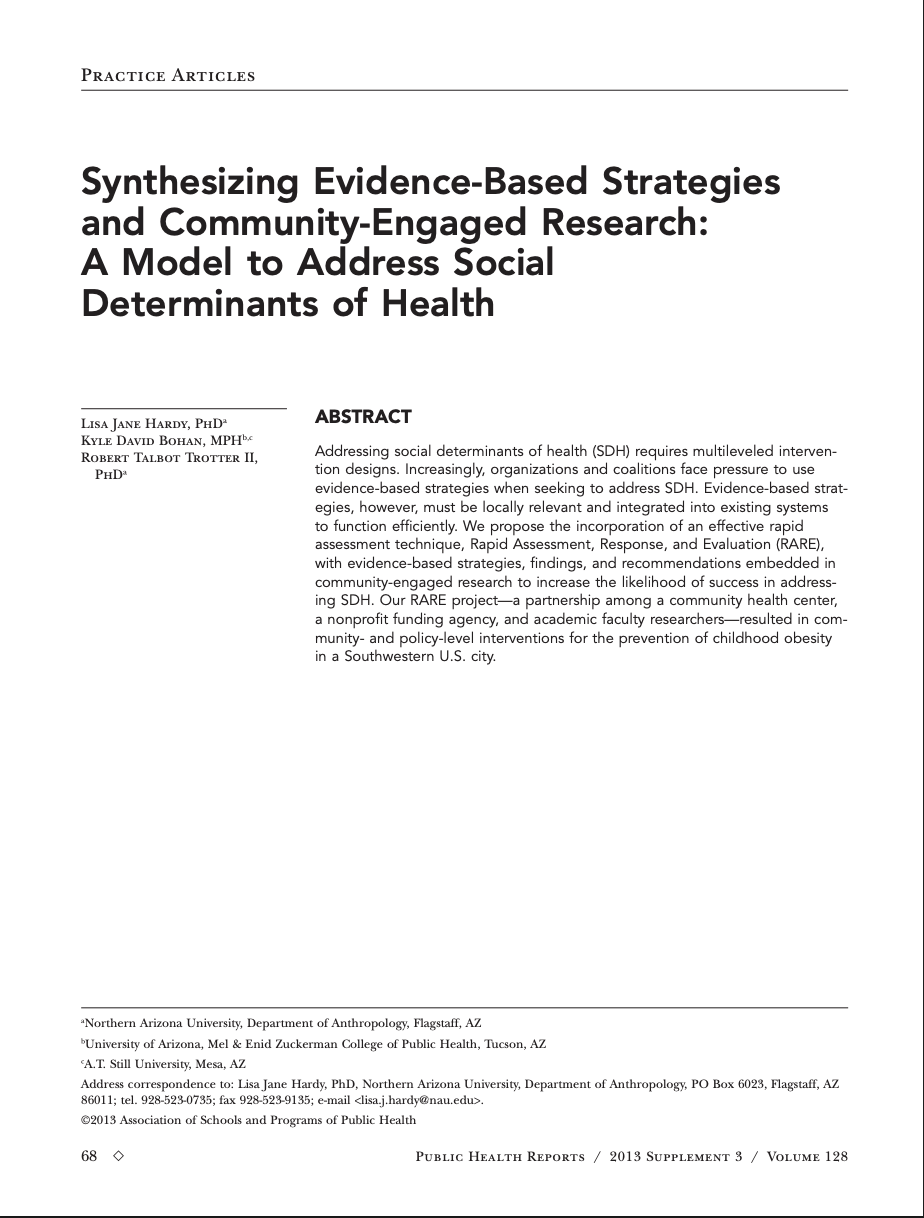 Synthesizing Evidence-Based Strategies and Community-Engaged Research