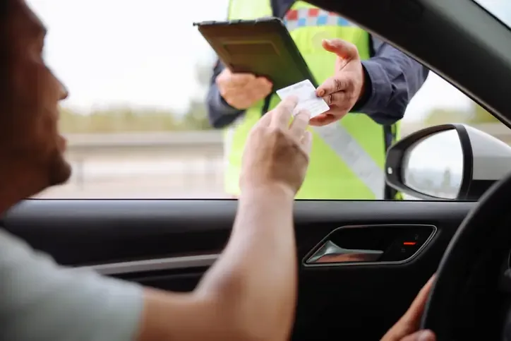 CO | Conductor entregando permiso de circulación y licencia durante fiscalización de tránsito