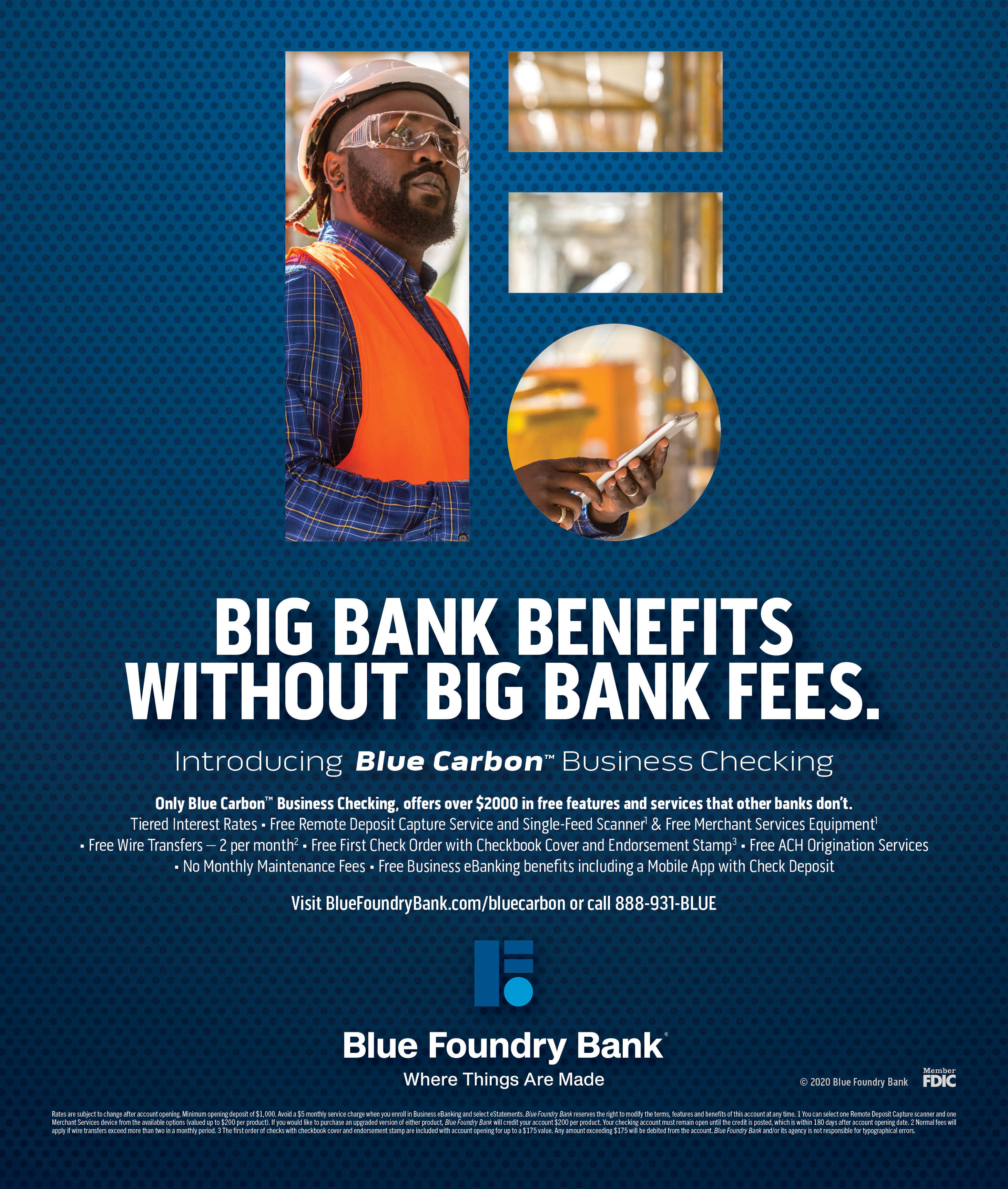 Blue Carbon Business Checking Trade Print