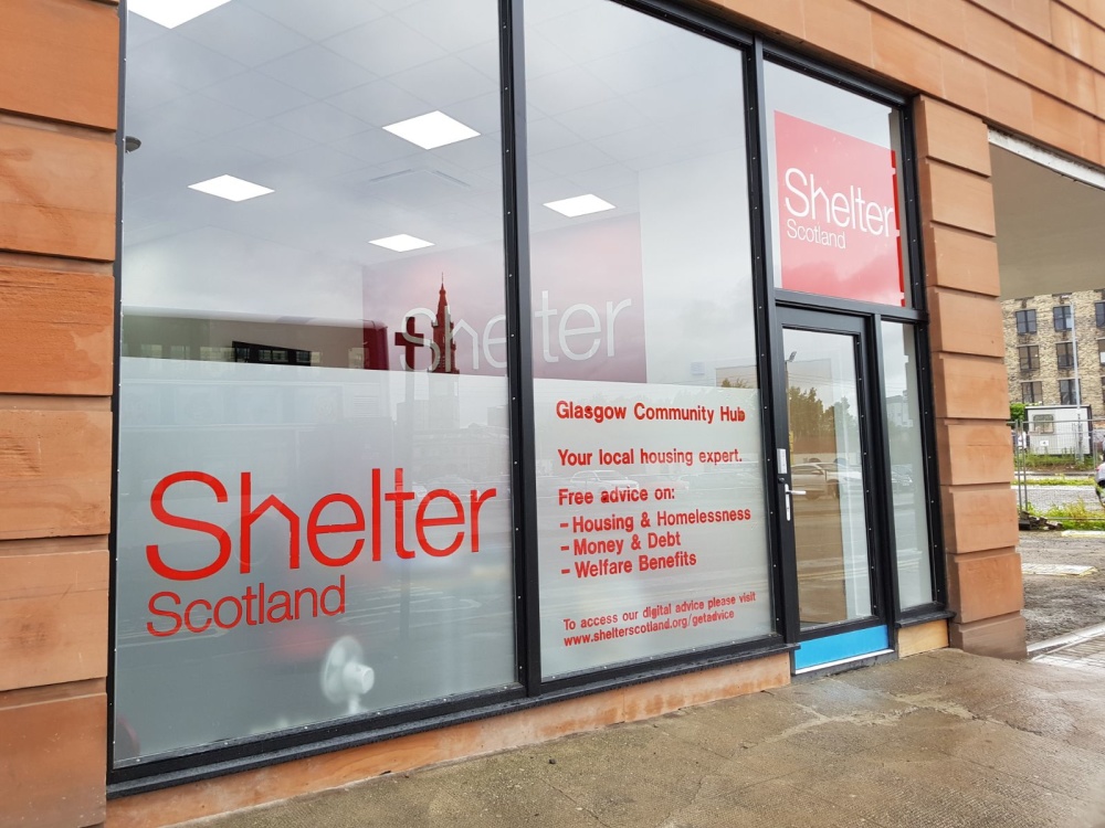 Exterior of Shelter Scotland's Glasgow office.