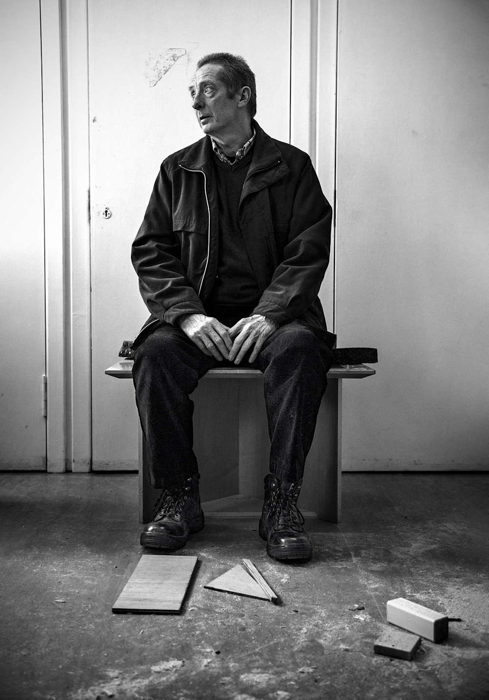 Allan, a service user at Men's Shed, Paisley. Photographed for Shelter Scotland's 50th anniversary by Melissa Mitchell.
