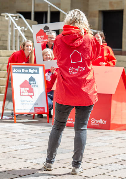 Campaigning #stillfighting. Photograph by Erin Brown.
