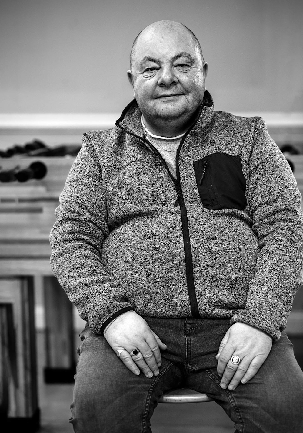 James, service user at Men's Shed, Paisley. Photographed for Shelter Scotland's 50th anniversary by Melissa Mitchell.