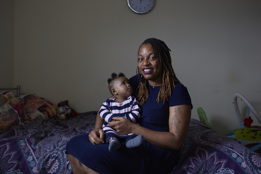 Denise and baby portrait