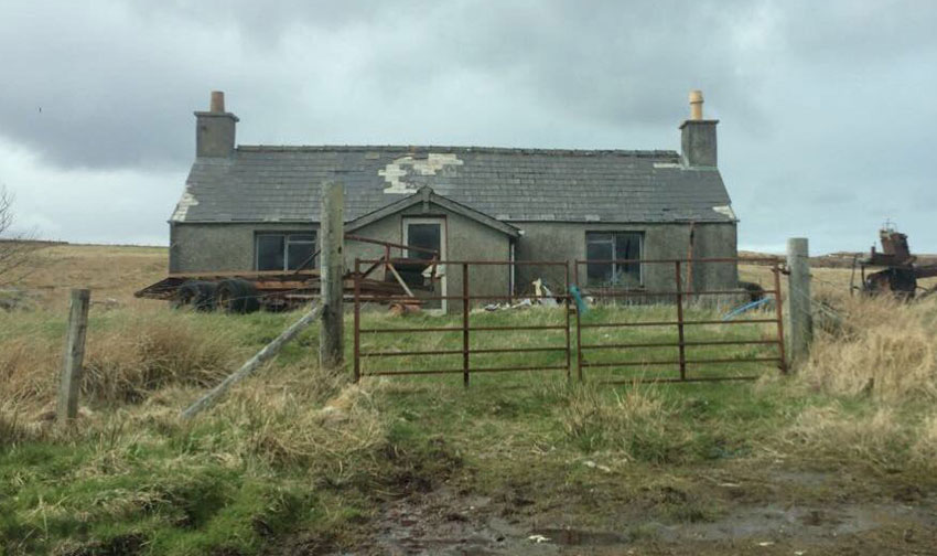 A picture of an empty home in Orkney.