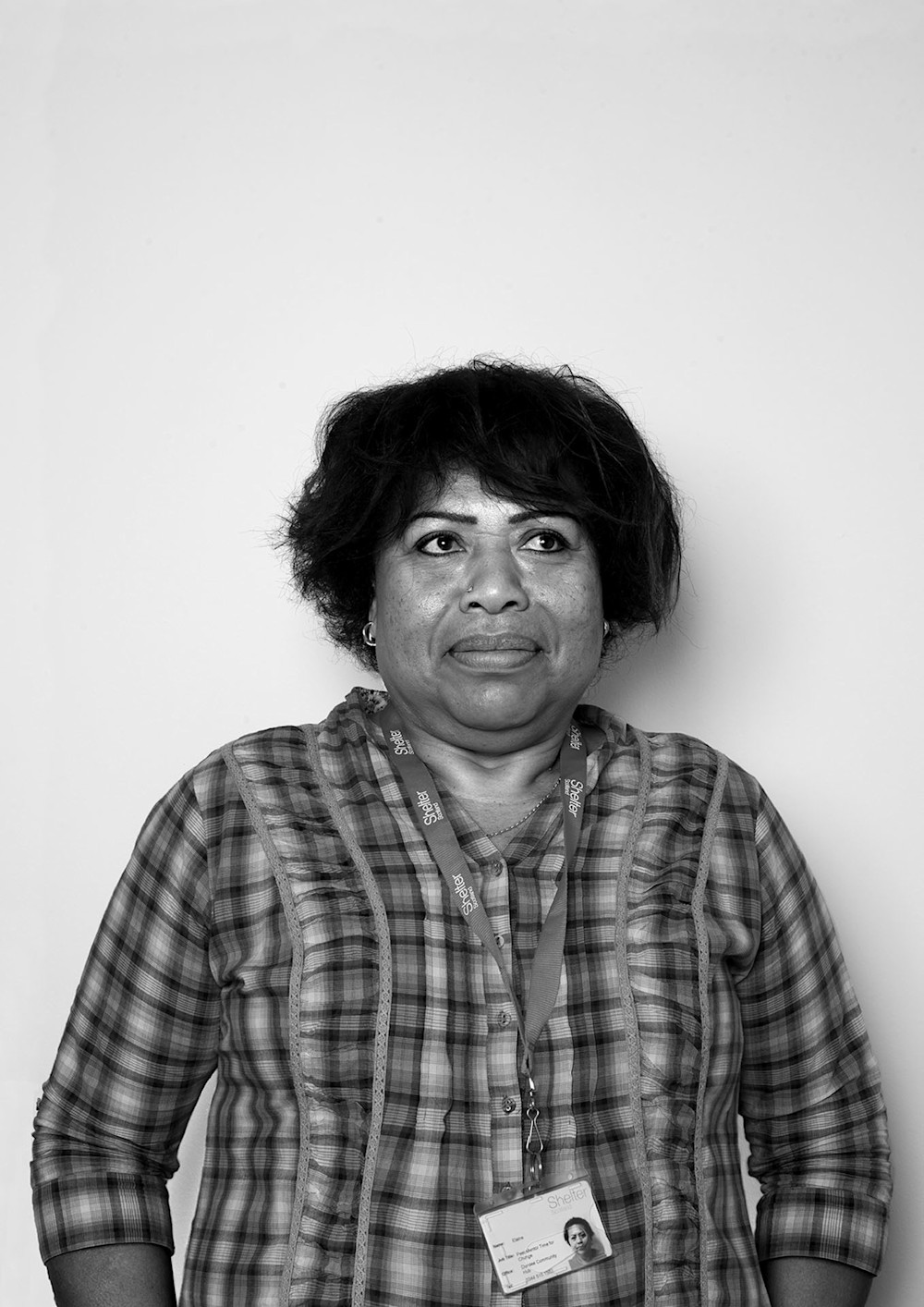 Elaine Chute is a former service user, now involved in peer support at the Dundee Hub. Photographed for Shelter Scotland's 50th anniversary by Keri Hannah and Jack Mercer.