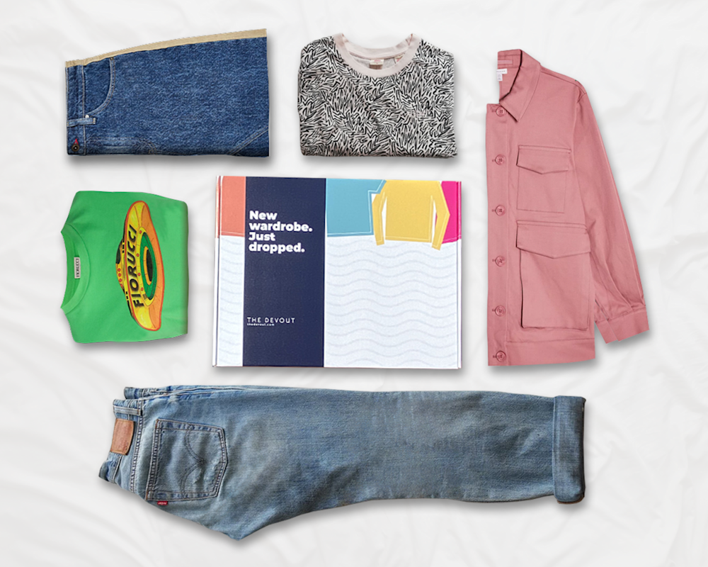 An image showing the type of clothes you might receive in a box from The Devout