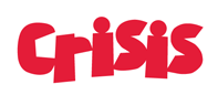 A red logo in the Crisis homelessness charity font