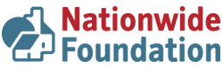 Blue and red texted Nationwide Foundation logo