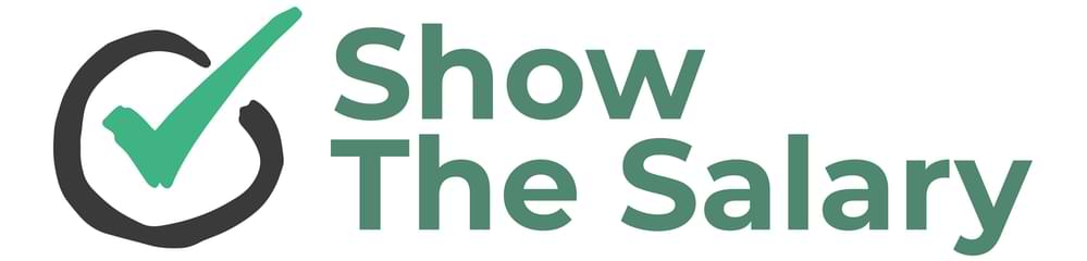 Green and black logo for Show The Salary