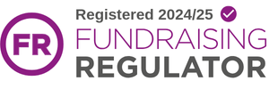 Registered with Fundraising Regulator logo for 24-25