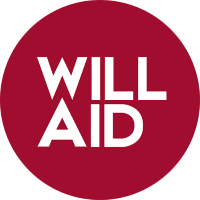 Red and white Will Aid logo