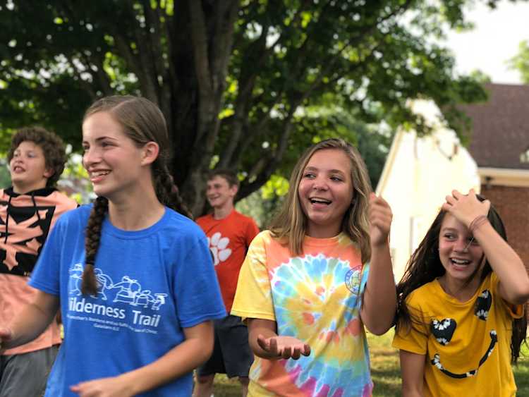 Three smiling girls