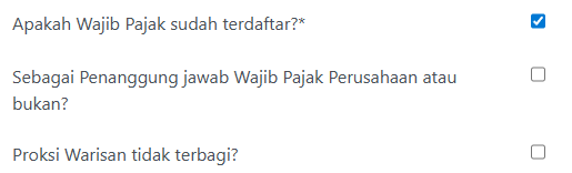 Apakah Wajib Pajak sudah terdaftar?