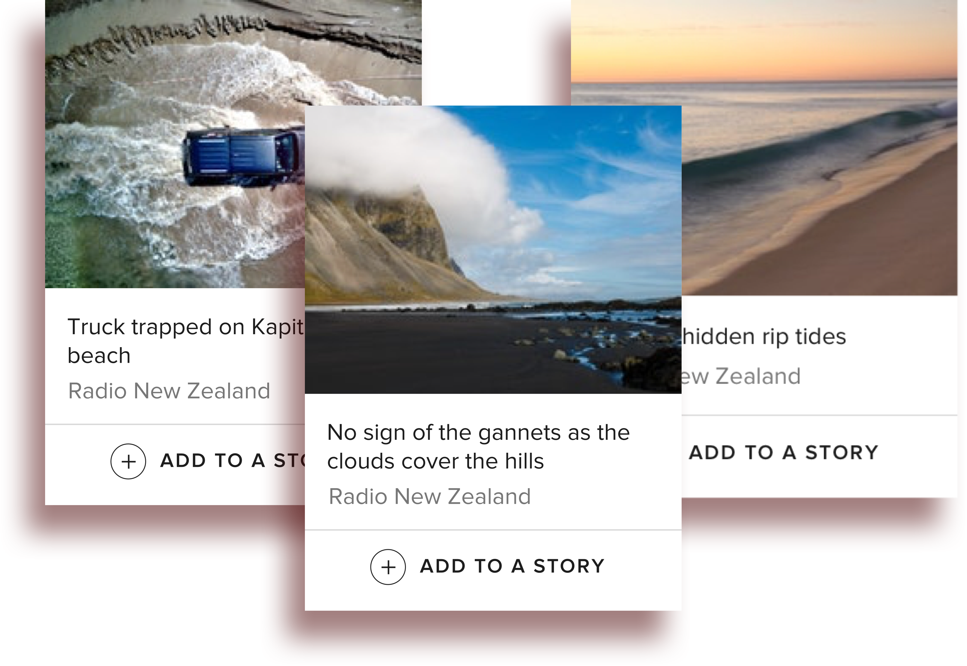 Three DigitalNZ item cards.