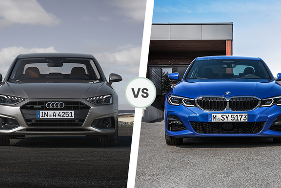 Audi A4 vs BMW 3 Series front