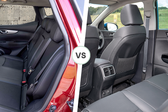 Nissan Qashqai vs Kia Sportage back seats
