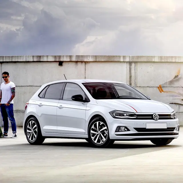 The front exterior of a Volkswagen Polo
