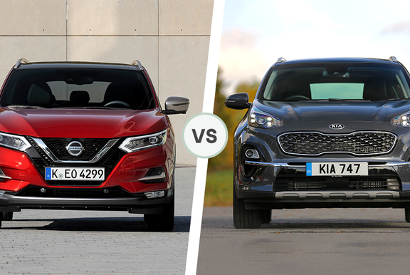 Nissan Qashqai vs Kia Sportage front
