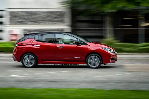 Nissan Leaf driving