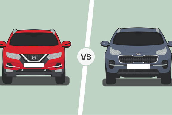 Nissan Qashqai vs Kia Sportage front