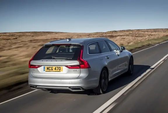 Rear exterior of the Volvo V90