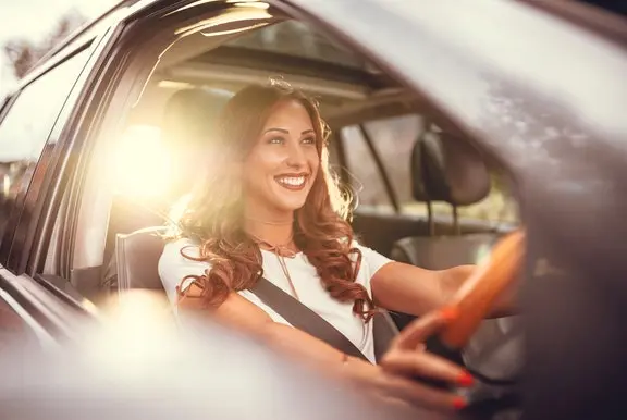 Woman driving