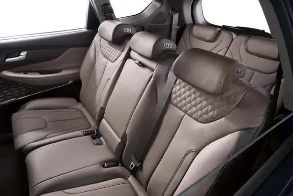 Rear seat shot of the Hyundai Santa Fe