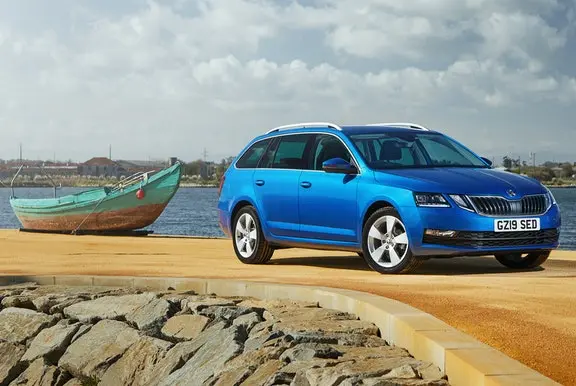 The front exterior of a Skoda Octavia