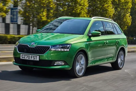 Green Skoda Estate