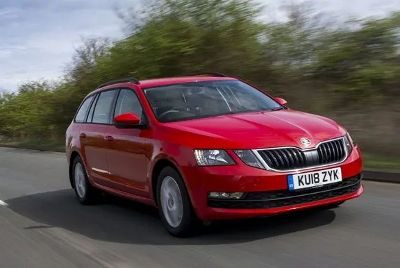 The front exterior of a Skoda Octavia