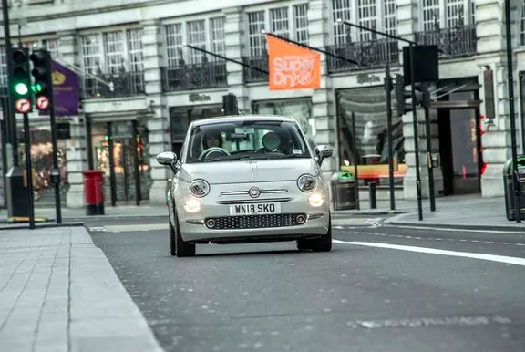 Fiat 500 city driving