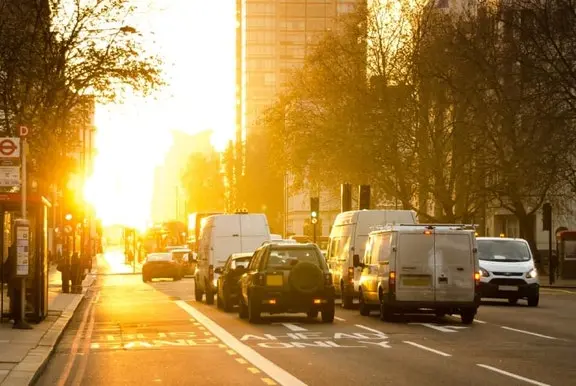 Bus lane in London