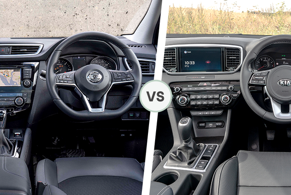 Nissan Qashqai vs Kia Sportage interior