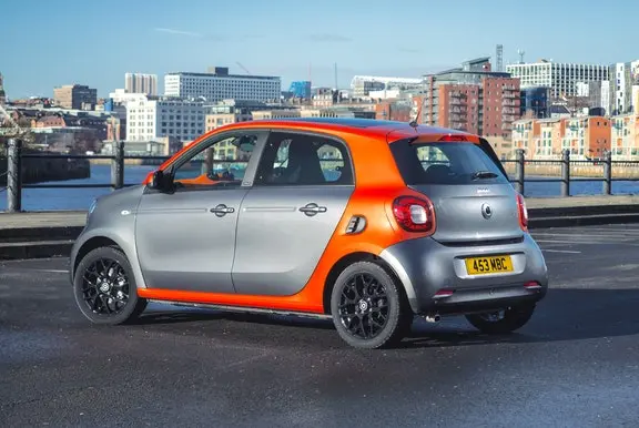 The side exterior of a Smart For Four