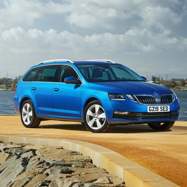 The front exterior of a Skoda Octavia