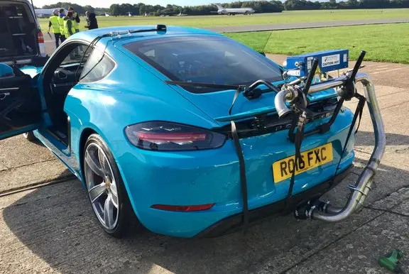 Porsche Cayman CO2 testing