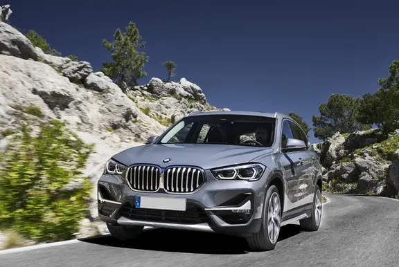 The exterior of a silver BMW X1