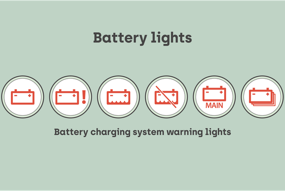 Battery warning lights