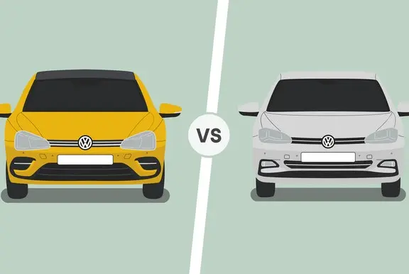 VW Golf vs VW Polo illustrations