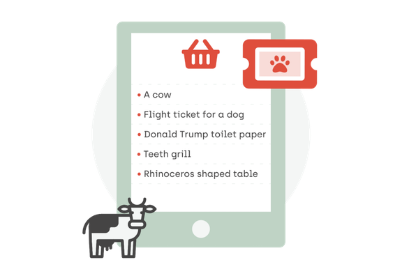 List of odd items bought online