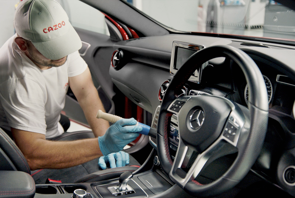 Cazoo cleaning specialist cleaning car
