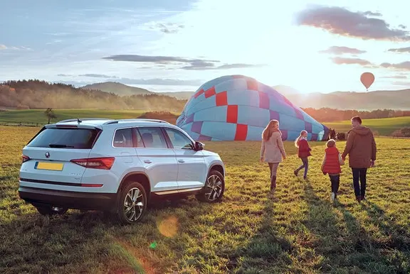 Skoda Kodiaq with family
