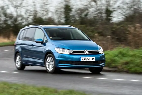 The front exterior of the Volkswagen Touran