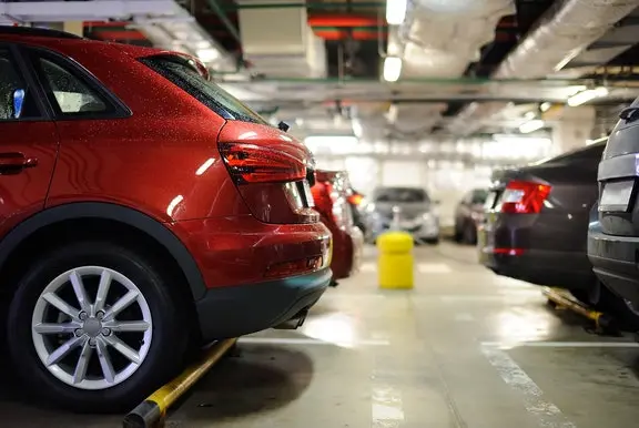 Cars in underground car park