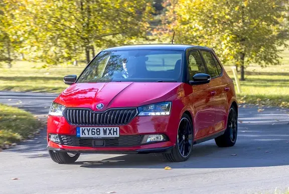The front exterior of a Skoda Fabia