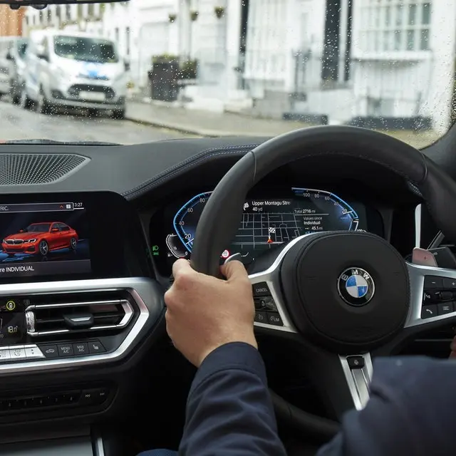 BMW interior driving