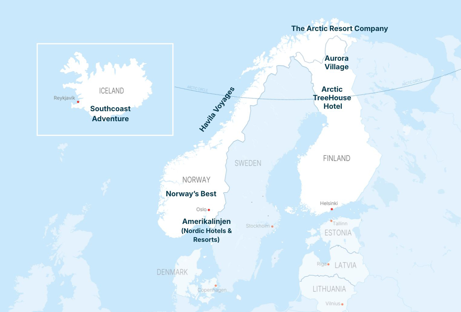 50DN Nordic Roadshow 2026 map