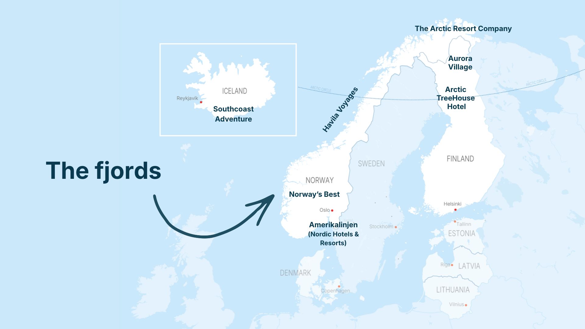 50DN Nordic Roadshow 2026 map (2 Norway-s Best)